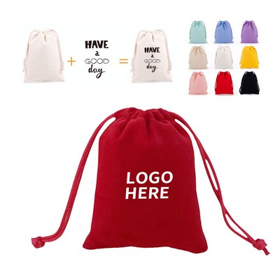 Luxury Drawstring Velvet Pouch