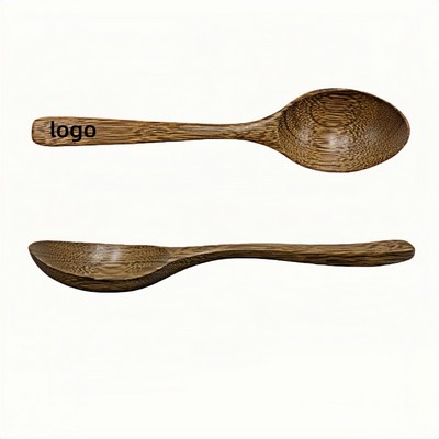 Japanese-Style Chicken Wing Wood Spoon with Long Handle for Coffee and Kids