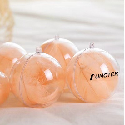 2.36" Clear Acrylic Fillable Ornaments Ball Transparent DIY Craft Ball