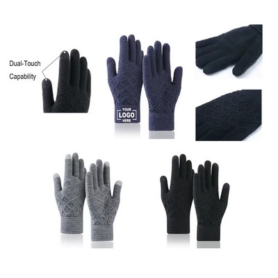 Cold-Resistant Adult Gloves with 2-Finger Touchscreen Capability