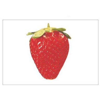 Strawberry Rectangle Badge w/ Bar Pin (2"x3")