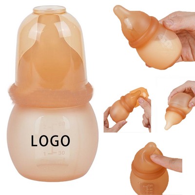 2oz Silicone Baby Bottle With Measurement Markings