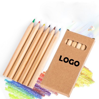 Kraft Paper Boxed Mini Colored Pencils Set