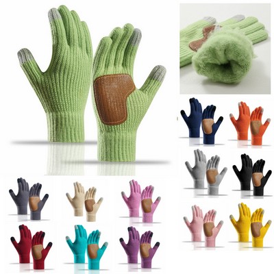 Touchscreen Knitted Winter Gloves with Elastic Cuff