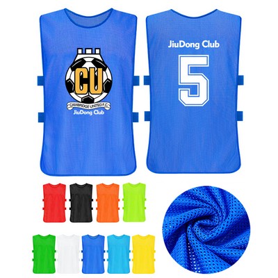 Mesh Team Practice Jersey Sports Vests Pennies for Adult-L