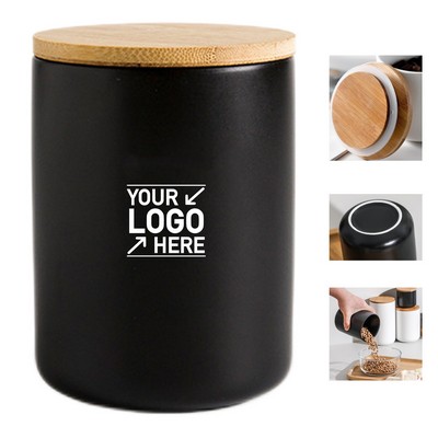 Matte Black Airtight Food Storage Jar
