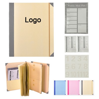 Custom School Document Organizer Paper Expanding File Folder with Pockets
