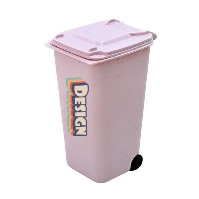 Plastic Desktop Organizer in Trash Can Design