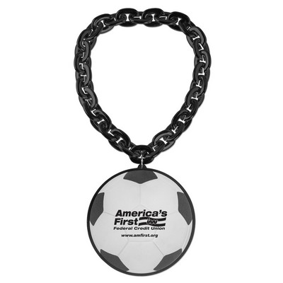 Soccer Ball EVA Medallion w/Jumbo Chain