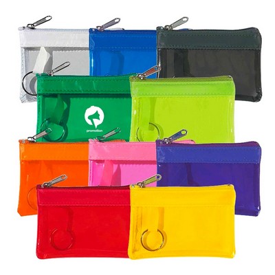 Small PVC Wallet Coin Purse Key Ring