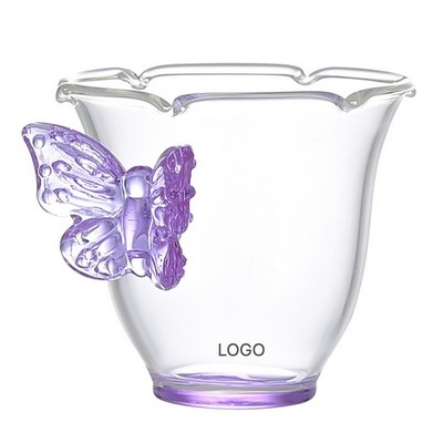 Original Butterfly Design High Borosilicate Glass Heat Resistant Coffee Tea Cup