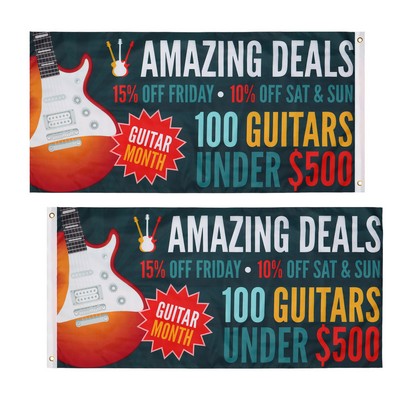 Custom 3' x 5' Outdoor Double Sided Polyester Flag