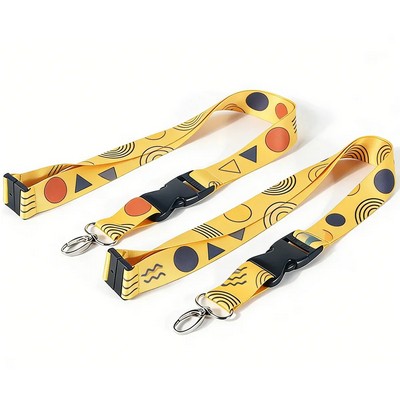 Sublimation Lanyard with Safety Breakaway & Buckle