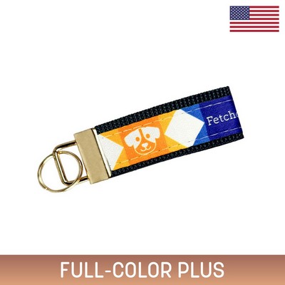 3" Sublimated Key Strap w/ Gold-Colored Hardware