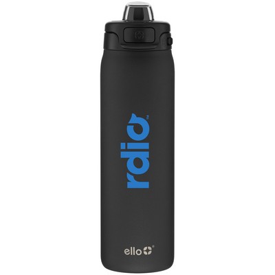 22 oz Ello Pop & Fill Water Water Bottle (Black)
