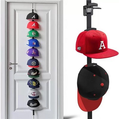 No-Drilling Multiduty Over-The-Door Baseball Cap Organizer