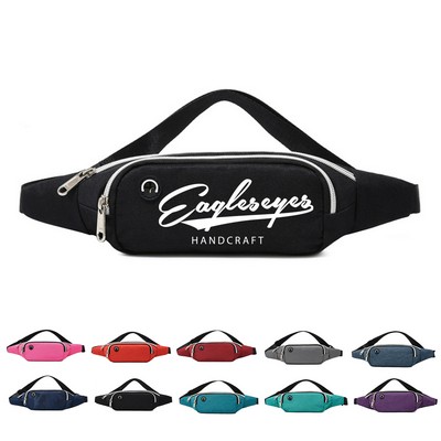 Oxford Cloth Zip Fanny Pack