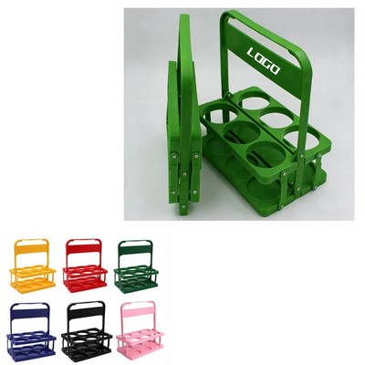 Plastic Foldable Six Pack Bottle Holder