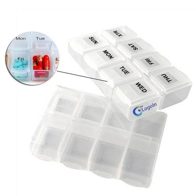 Weekly Travel Pill Organizer 7 Day Box