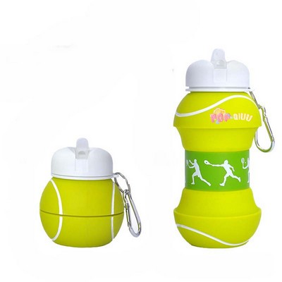 Collapsible Water Bottle With Tennis Ball Design