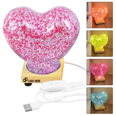 Color-Changing Crystal Night Light W/ Multi-Color Effects