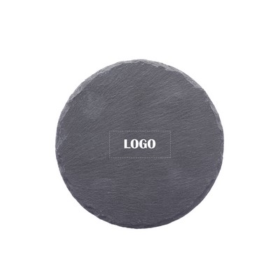 Round Slate Coaster with EVA Bottom Pad