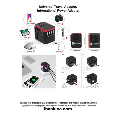 iBank ® World Travel Adapter for 150 countries