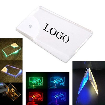 Acrylic Luminous LED Business Card Light