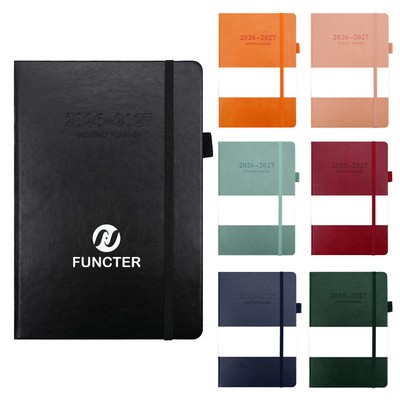 July 2026 - June 2027 Daily Weekly & Monthly Planner A5 PU Notebook