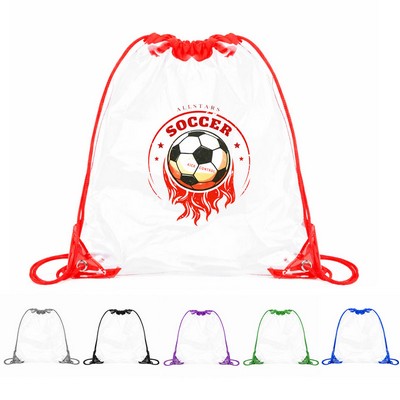 Clear Stadium Drawstring Backpack-14'' x 18''