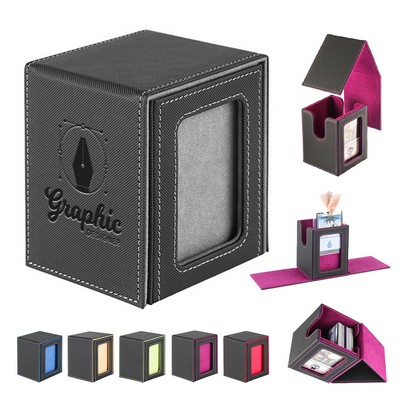 PU Leather Game Card Organizer Storage Box