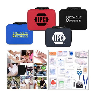 110pc OSHA Compliant First Aid Kit in Easy Carry EVA Zipper