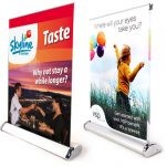 Mini Table Top Retractable Banner Stand w/ Graphic - 12"x16.5" RUSH