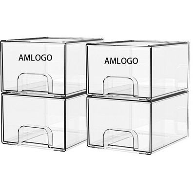 Modular Clear Cosmetic Organizer Drawers