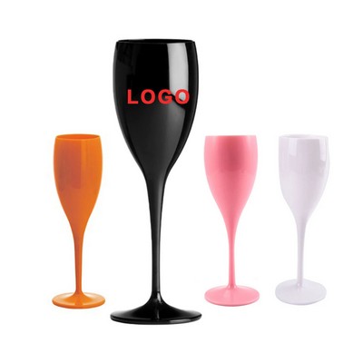 6oz Reusable Plastic Champagne Flutes Wine Goblets