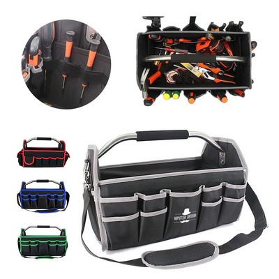 Top Open Electrician Hardware Tool Bags with Metal Handle
