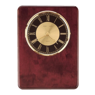 Rosewood Piano Finish Clock, Brass Bezel &Dial - PCL15