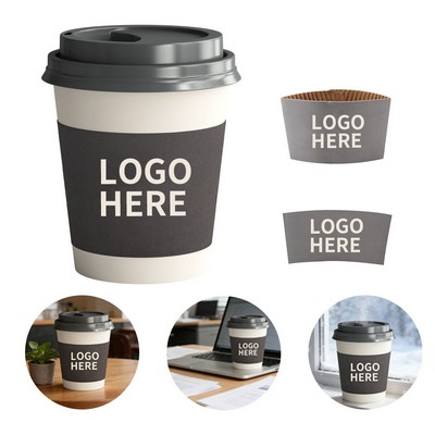 Custom Printed Kraft Paper Coffee Cup Sleeves