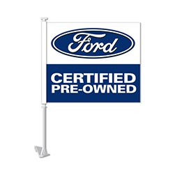 Vizi™ "FORD® CERTIFIED PRE-OWNED" Clip-On Window Flag