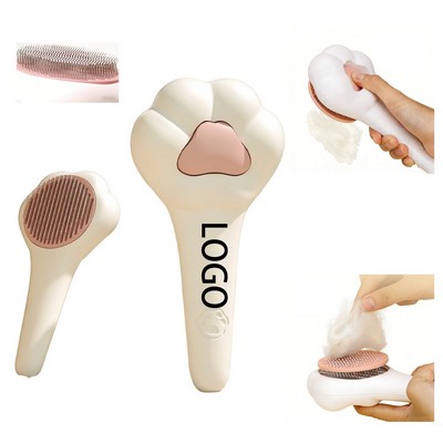 Cat Paw Self-Cleaning Pet Grooming Brush