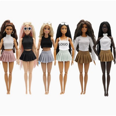 29cm Short Sleeved Camisole Pleated Skirt Summer Outfit Set