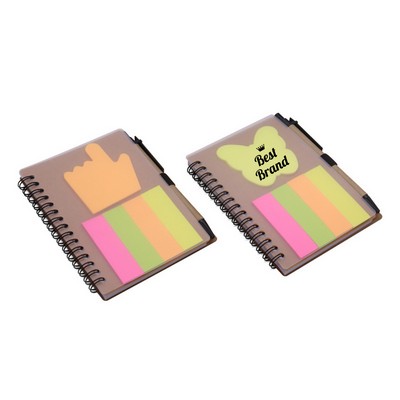 Coil Notebook With Sticky Notes And Index Tabs Set