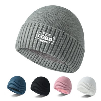 Plush Fleece Knit Beanie