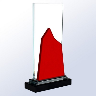 Iron Summit Glass Award, Red, 9 1/2"H