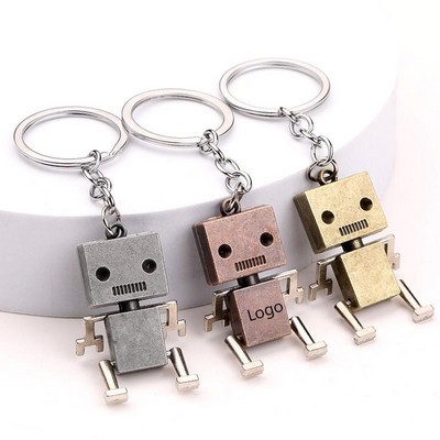 Modern Minimalist Movable Alloy Robot Keychain