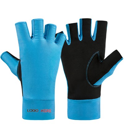 Anti-skid quick-drying half-finger light breathable gloves