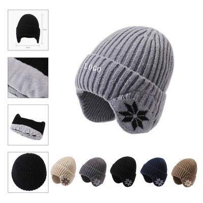 Winter Earflap Knit Beanie