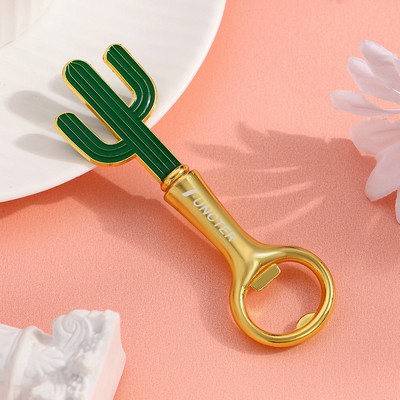 Metal Cactus Shaped Soda Beverage Beer Bottle Opener