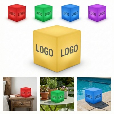 4" Custom LED Ambiance Dimmable Glow Cube Light w/Remote Control