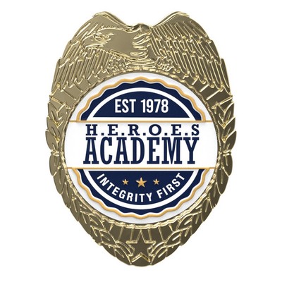 Express Bright Police Badge Lapel Pin (1-1/4")